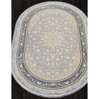 Иранский ковер Shahname 1200 121730 Серый овал